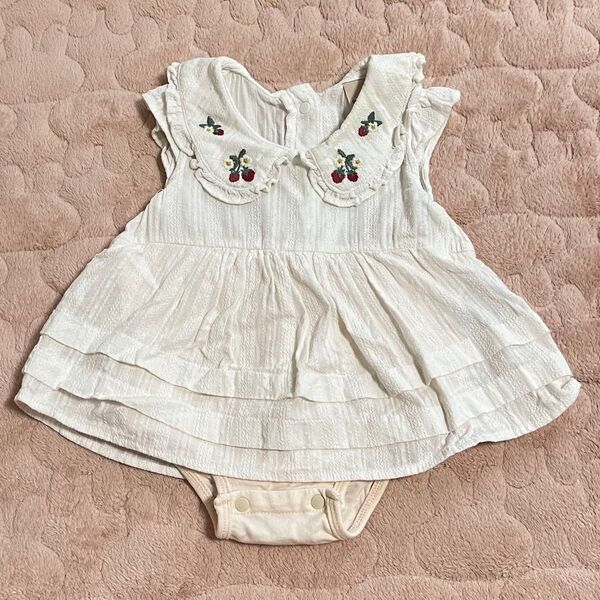ベビー服 ロンパース カバーオール 70㎝ 半袖 ノースリーブ 女の子 Baby 夏服 ワンピース風