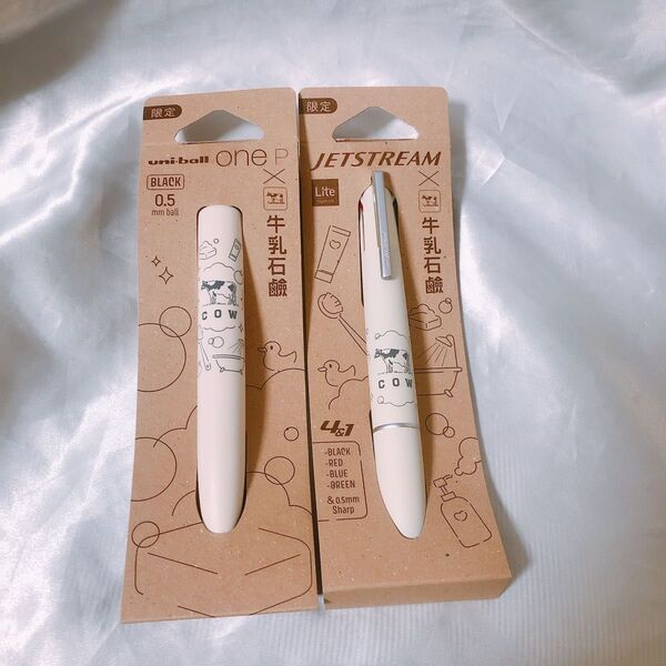 uni-ball oneP JETSTREAM 牛乳石鹸コラボ ボールペン 2本セット