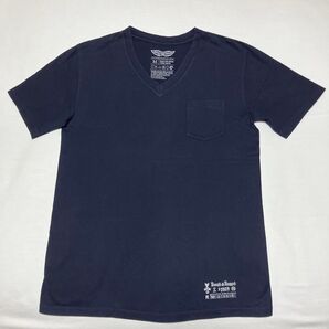 Rough rugged ラフアンドラゲットvネックtシャツ ネイビー Mサイズ