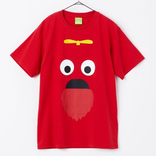 3Lサイズ Tシャツ メンズ ガチャピン ムック 大きいサイズ キャラクター グッズ レッド 赤