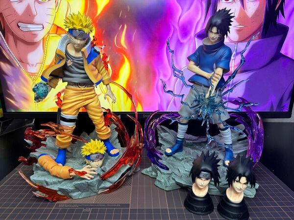 ZH スタジオ うずまきナルト うちはサスケ 1/6 ガレージキット フィギュア 自宅実物写真 即日発送