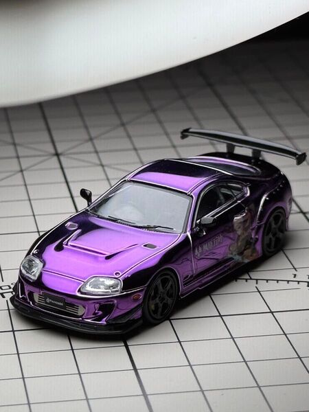 トヨタ スープラ A80 Z パープル 1/64 ミニカー