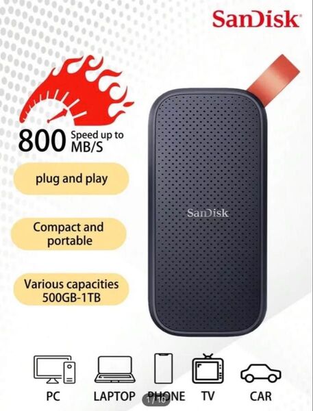新品未開封 1TB SANDISK E61 ポータブル外付けSSD
