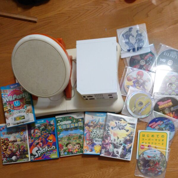 大量 ジャンク含む wii本体2台 太鼓の達人 Wii 任天堂 タタコン Nintendo ソフト 太鼓とバチ WiiU