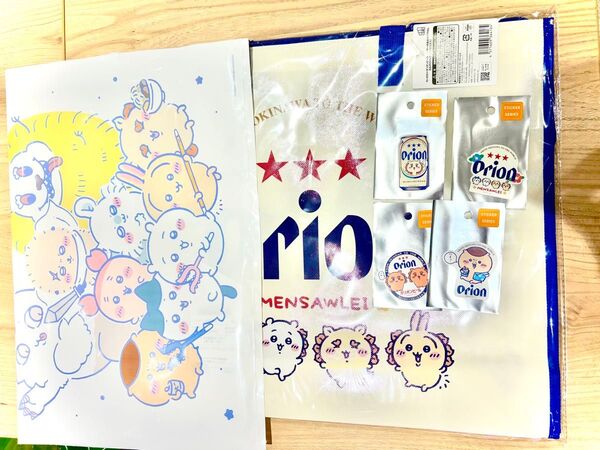 オリオンビール×ちいかわ シーサーのおみやげやさん おみやげバッグ (ハイビスカス)/スマホに貼れるステッカー(4種)セット