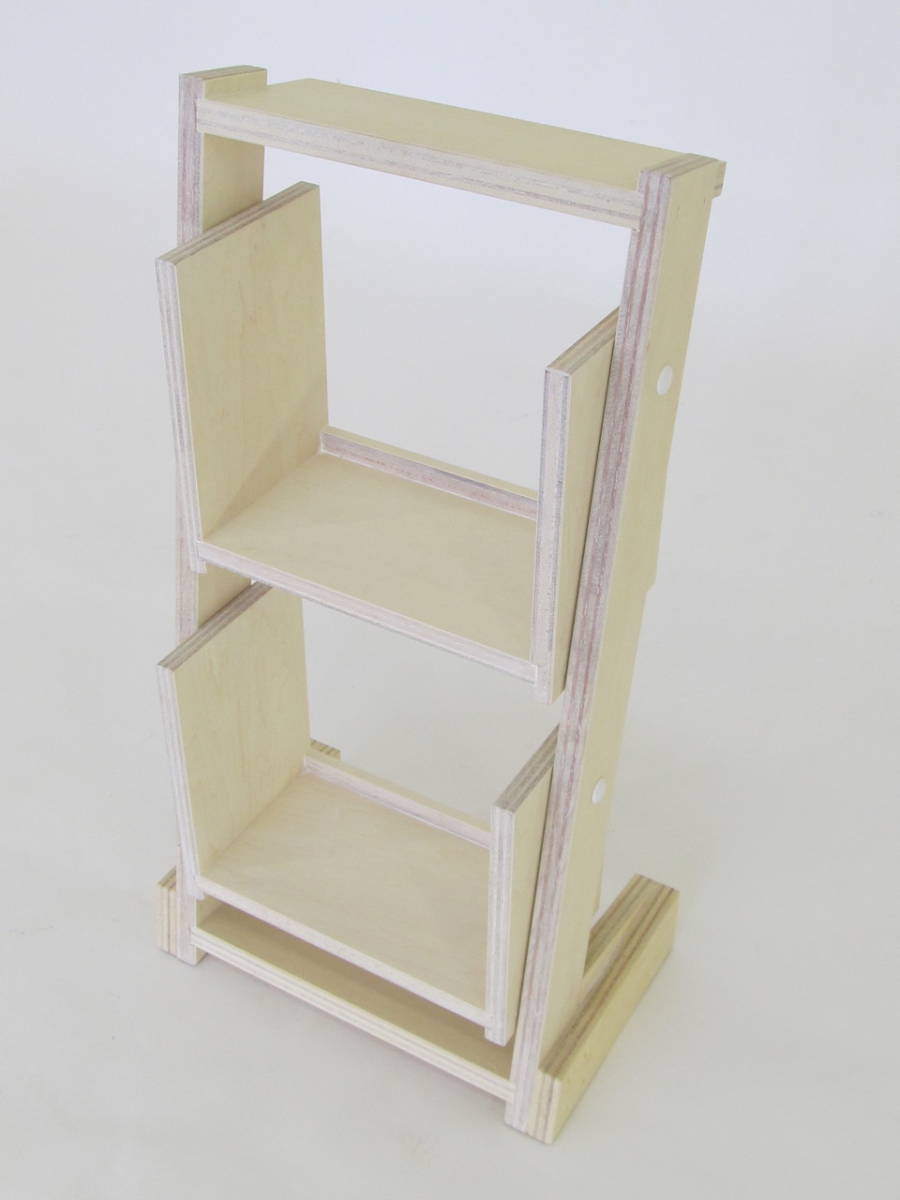 [2-tier shelf. Freestanding display shelf. White Osmo wax finish], Handmade items, furniture, Chair, shelf, Bookshelf, Shelf