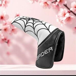 ゴルフ ヘッドカバー クモの巣デザイン Spider パターカバー マレット