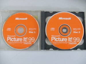 Microsoft Picture It 99 Версия обновления DISC1, DISC2 (всего 2 штуки) Графическая фото