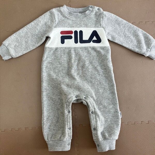 FILA フィラ ベビー ロゴロンパース 90㎝ 裏起毛 赤ちゃん 出産準備 長袖 カバーオール