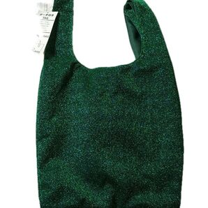 【クーポン対象】 Legato Largo ラメ トートバッグ 鞄 緑