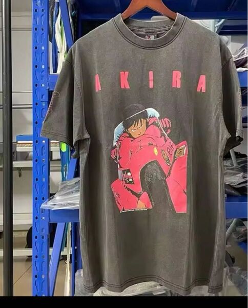 アキラ AKIRA 大友克洋 金田 カネダ バイク Tシャツ BIKE tee ビンテージ 加工 ブラック