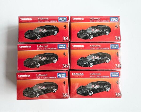 6台 トミカプレミアム 38 ラフェラーリ(トミカプレミアム発売記念仕様)