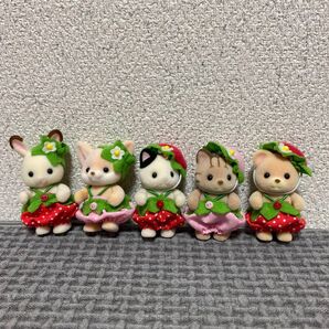 極美品 未使用 あつまれ赤ちゃんセット いちご シルバニアファミリー