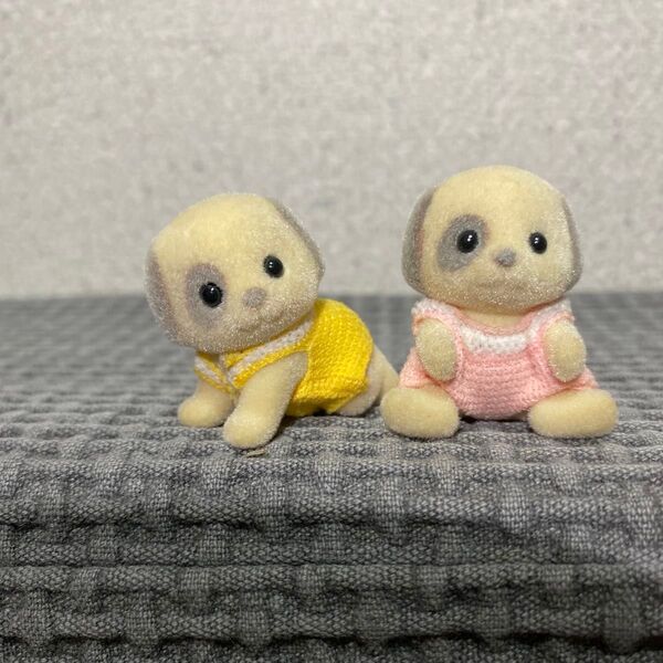 初期 アイボリーイヌ 赤ちゃん ふたご おすわり はいはい シルバニアファミリー