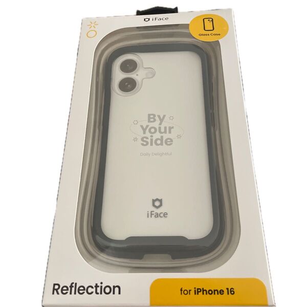 iPhone 16用 強化ガラスクリアケース iFace Reflection (ブラック) Hamee 41-979617
