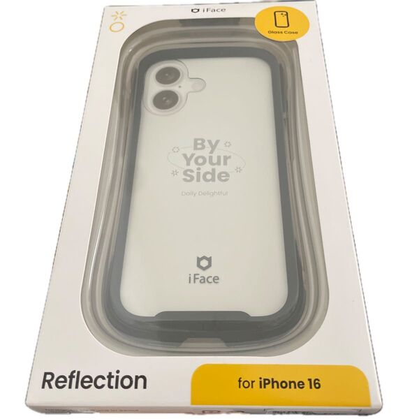 iPhone 16用 強化ガラスクリアケース iFace Reflection (ブラック) Hamee 41-979617