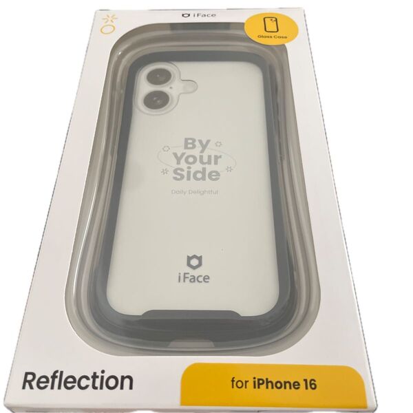 iPhone 16用 強化ガラスクリアケース iFace Reflection (ブラック) Hamee 41-979617