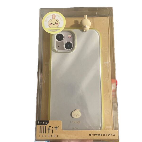 iPhone 15/14/13 IIIIfit Clear ちいかわ フレーム ケース CK-28C(うさぎ)