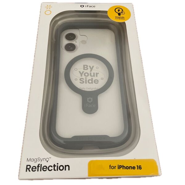 Hamee iPhone 16用 MagSynq強化ガラスクリアケース iFace Reflection (グレー) 41-980