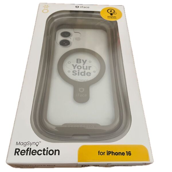 Hamee iPhone 16用 MagSynq強化ガラスクリアケース iFace Reflection (ベージュ) 41-98
