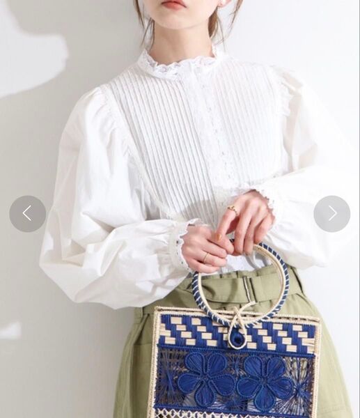 IENA LA BOUCLE タイプライター レースブラウス イエナ ラブークル