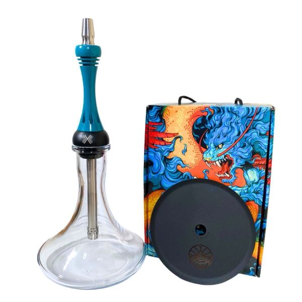 【新品未使用】Alpha Hookah model X AZURE 青色 箱付き ボトル付き シーシャ本体 パイプ