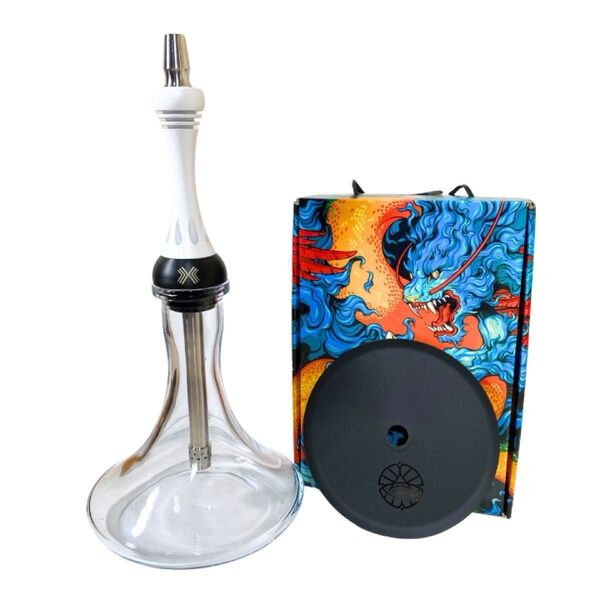 【新品未使用】Alpha Hookah model X SNOW WHITE 白 箱付き ボトル付き シーシャ本体 パイプ