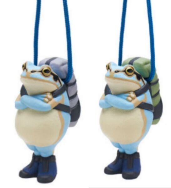 【新品未開封】カエルの森工房 無事カエル ストラップ アースカラー 2種セットB