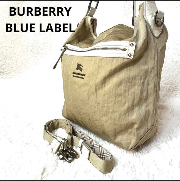 BURBERRY BLUE LABEL 2wayバッグ ナイロン ノバチェック トートバッグ