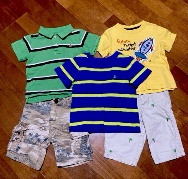 GAP kids男児Tシャツ&ハーフパンツ☆まとめ売り5枚セット