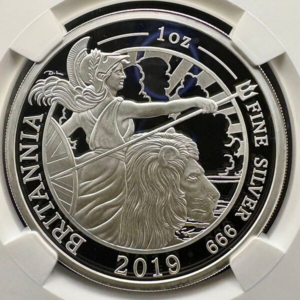最高鑑定 初期150枚 2019 イギリス ブリタニア ライオン 2ポンド 銀貨 NGC PF70 ULTRA CAMEO