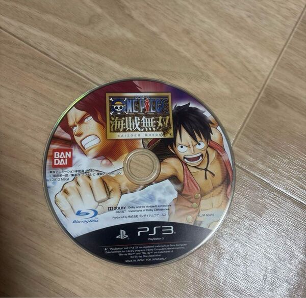 ケースなし プレステ3 ディスクのみ ワンピース海賊無双 PS3