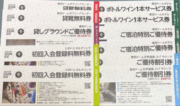 東京ドーム 2025年シーズンシート 優待券 割引券 読売ジャイアンツ 巨人