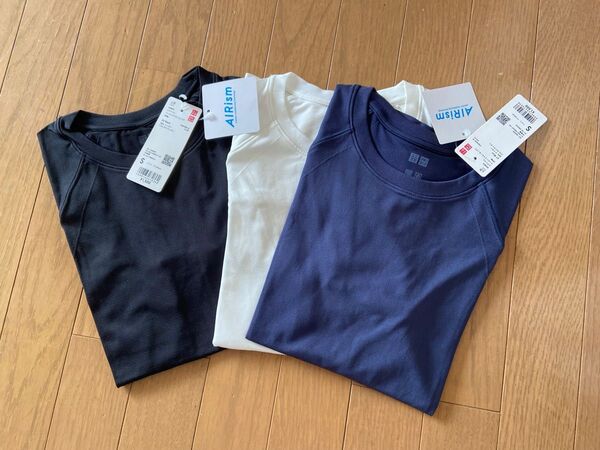 ユニクロ UNIQLO レディース トップス エアリズムマッピングクルーネックT Tシャツ 半袖 3点セット