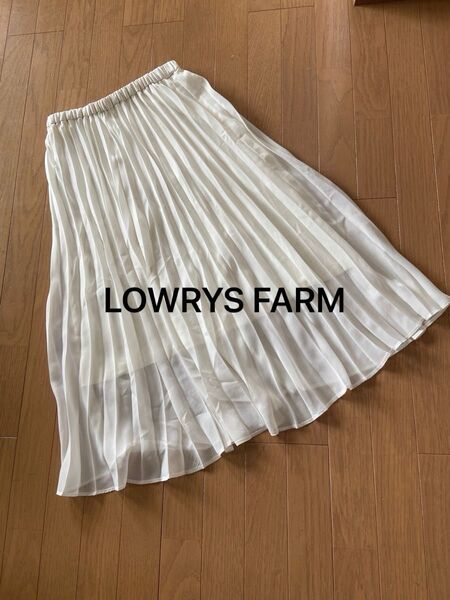 LOWRYS FARM レディース プリーツ スカート ロングスカート ホワイト size F