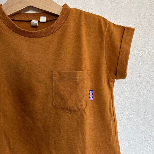 Tシャツ 100 胸ポケット付き えんじ色 キッズ 子ども サマンサモスモス