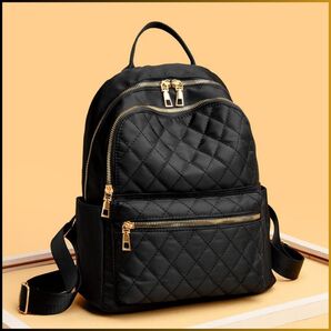★新品★ キルティング リュック 大容量 レディース 黒 可愛い ブラック 無地