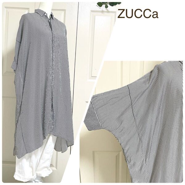 ZUCCa ズッカ ビッグシルエット シャツワンピース ドルマンスリーブ