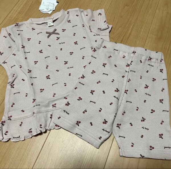 アプレレクール さくらんぼ柄パジャマ 90cm