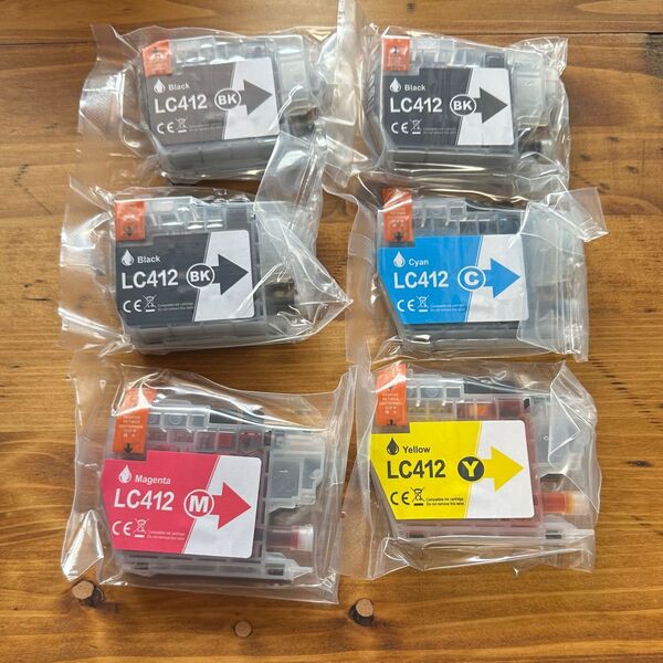 LC412 LC412-4PK 4本セット + ブラック2本 互換インクカートリッジ