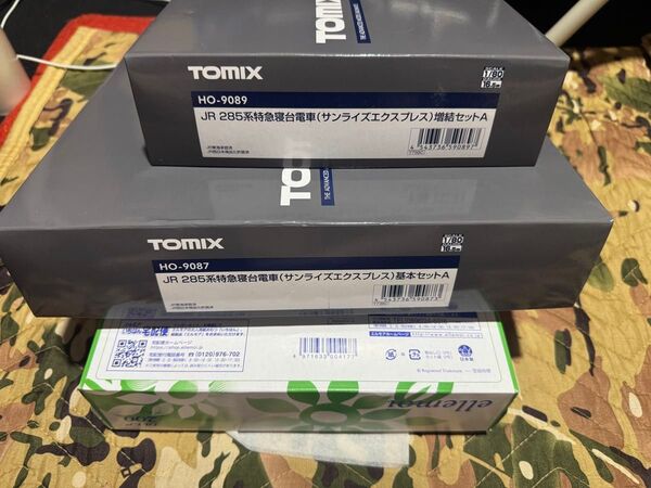TOMIX JR 285系特急寝台電車 サンライズエクスプレス 基本増結セット 現行仕様で、パンタグラフ増設されています。