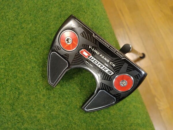 オデッセイ O-WORKS V-LINE FANG CH パター 34インチ オーワークス ストロークラボシャフト ヘッドカバー付