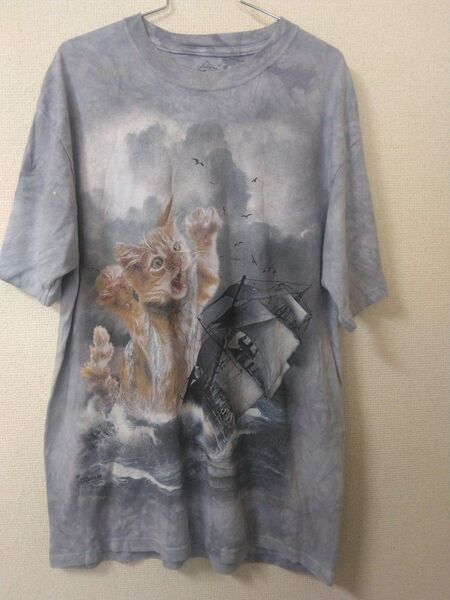 アニマルプリント 猫 CAT Tシャツ おてんば猫 船を襲う the mountain 犬 熊 白熊 猿 狼 狐 狸 鳥 パンダ