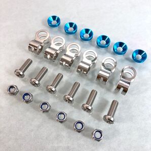 ニックス風 腰道具ダブルタクトD環止めチェーン受け金具浅型ワッシャーボルトセット