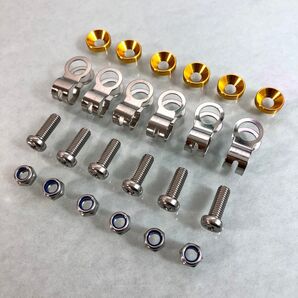 ニックス風 腰道具ダブルタクトD環止めチェーン受け金具浅型ワッシャーボルトセット