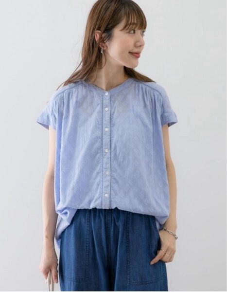 アーバンリサーチSONNYLABEL フレンチスリーブシャツ ライトブルー