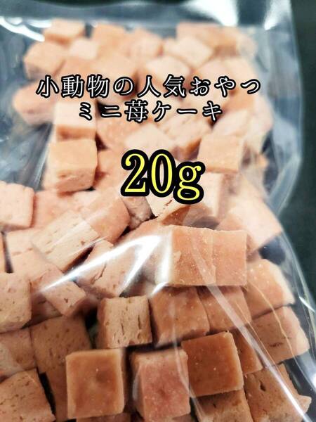 小動物のおやつ 苺ケーキ20g フクロモモンガ ハムスター ハリネズミ フェレット うさぎ モルモット チンチラ デグー