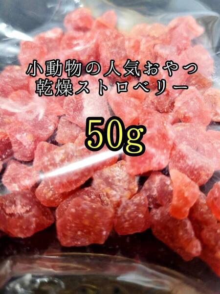 小動物のおやつ ドライ苺50g ドライフルーツ フクロモモンガ ハムスター うさぎ モルモット
