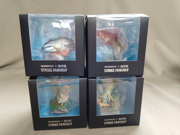 シマノ 海洋堂 ストライクファンタジー シーバス ブラックバス サクラマス アオリイカ 4個 セット