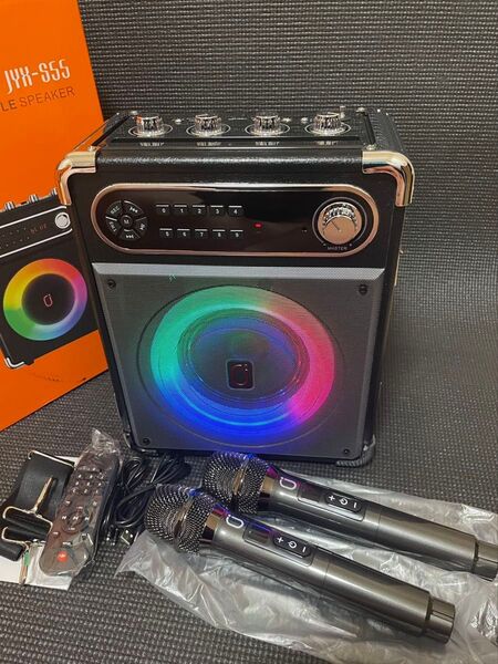 スピーカーセット 拡声器 ワイヤレスマイク2本 Bluetooth 5.0対応